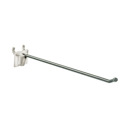 AZAR DISPLAYS 2-Piece 10" Metal Wire Hook Plastic Attached Back: 0.187" Dia., PK50 701210